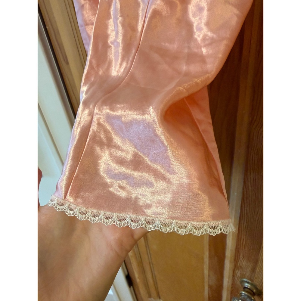 Vintage Christian Dior Pink Satin Lace Camisole Top Embroidered CD Logo Bow - Picture 4 of 13